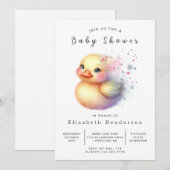 Boy Custom Duck Baby Shower Einladung (Vorne/Hinten)