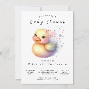 Boy Custom Duck Baby Shower Einladung