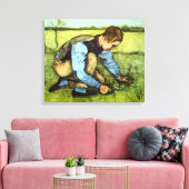 Boy Cutting Grass with Sickle von Vincent van Gogh Leinwanddruck (Insitu (Wohnzimmer))