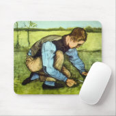 Boy Cutting Grass with Sickle von Vincent van Gogh Mousepad (Mit Mouse)