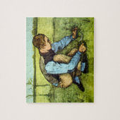 Boy Cutting Grass with Sickle von Vincent van Gogh Puzzle (Vertikal)