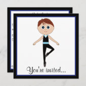Boy Dancer:Dance Erwägungsgrund Einladung (Vorne/Hinten)