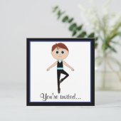 Boy Dancer:Dance Erwägungsgrund Einladung (Stehend Vorderseite)