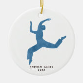 Boy Dancer Personalisiert Name Weihnachten Keramik Ornament (Vorne)
