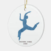 Boy Dancer Personalisiert Name Weihnachten Keramik Ornament (Links)