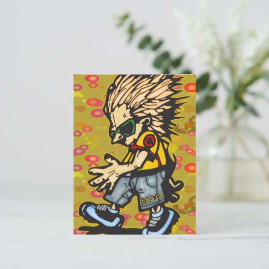 Boy Dancing Postkarte (Stehend Vorderseite)