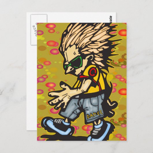 Boy Dancing Postkarte (Vorne/Hinten)