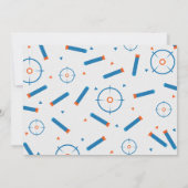 Boy Dart Gun War Birthday Party Foto Einladung (Rückseite)