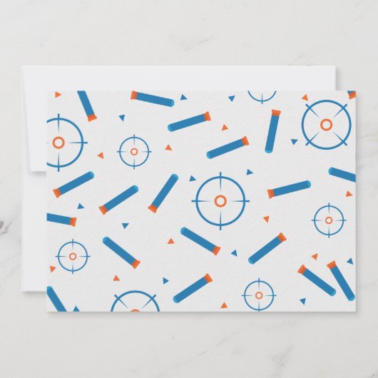 Boy Dart Gun War Birthday Party Foto Einladung (Rückseite)