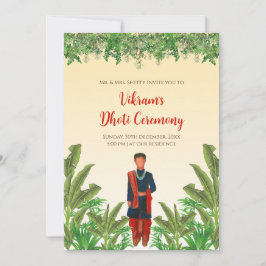 Boy Dhoti feierliche Einladung Pancha Kattu lädt e