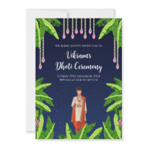 Boy Dhoti Zeremonie digitale Einladung