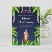 Boy Dhoti Zeremonie digitale Einladung (Stehend Vorderseite)