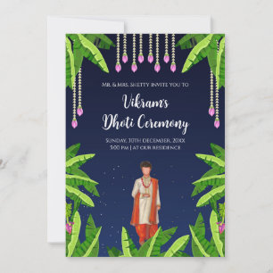 Boy Dhoti Zeremonie digitale Einladung