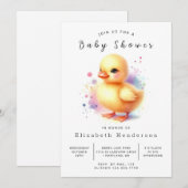Boy Digital Duck Baby Duck Einladung (Vorne/Hinten)