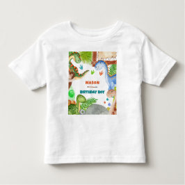 Boy Dinosaur 3rd Birthday Invitation Kleinkind T-shirt