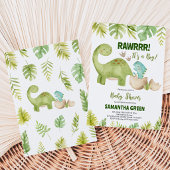 Boy Dinosaur Baby Dusche Einladung