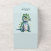 Boy Dinosaur Baby Dusche Einladung (Außenbereich)