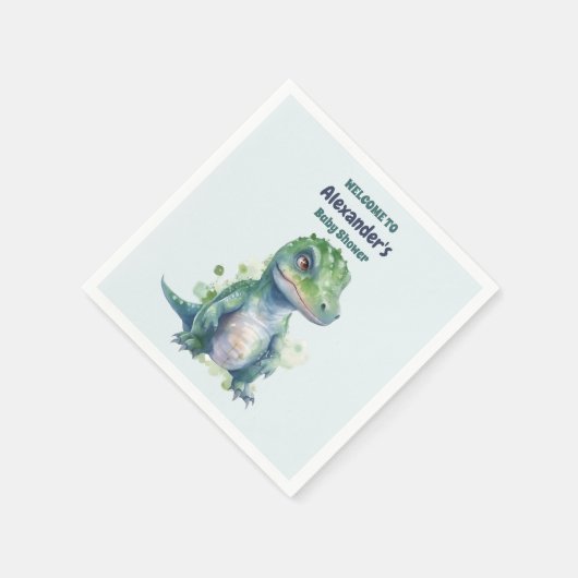Boy Dinosaur Baby Dusche Serviette (Ecke)
