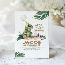 Boy Dinosaur Einladungen zum Geburtstag
