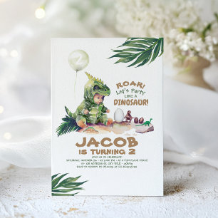 Boy Dinosaur Einladungen zum Geburtstag