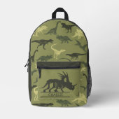 Boy Dinosaur Green Thema gedruckter Rucksack (Vorderseite)