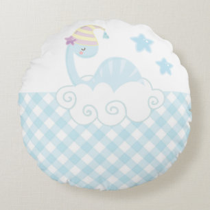 Boy Dinosaur Schlafwurfkissen Rundes Kissen