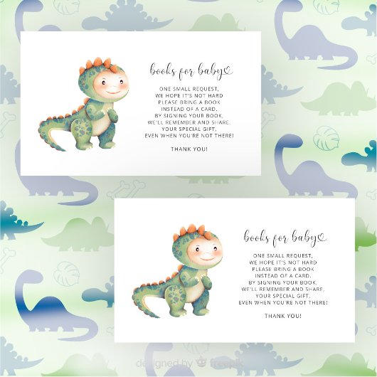 Boy Dinosaurier Bücher für Baby Begleitkarte