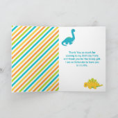 Boy Dinosaurier Geburtstagsparty Danke Karte (Innenseite)