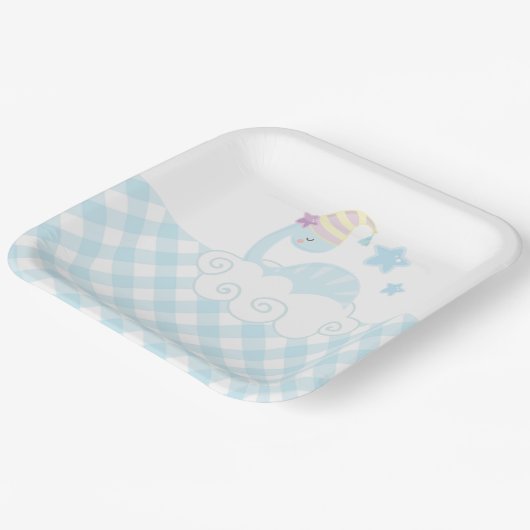 Boy Dinosaurier Schlafpapier Pappteller (Gewinkelt)