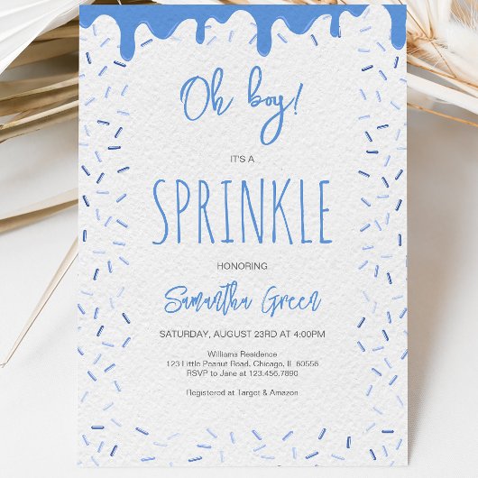 Boy Donuts Sprinkle Baby Dusche Einladung