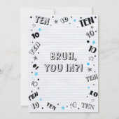 Boy Doodle 10th Birthday Invitation Einladung (Rückseite)