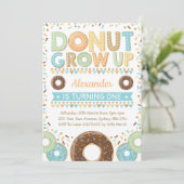 Boy Doughnut Einladung Donut Geburtstag Sprinkles (Stehend Vorderseite)