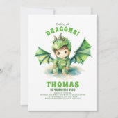 Boy Dragon Einladungen zum Geburtstag (Vorderseite)