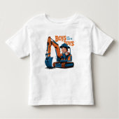 Boy Driving Construction Adventure Kleinkind T-shirt (Vorderseite)