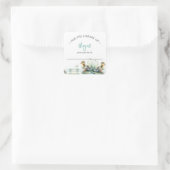 Boy Duck Baby Duck Buchzeichen Quadratischer Aufkleber (Tasche)