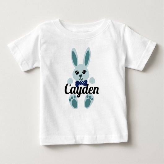 Boy Easter Bunny Custom Baby T-shirt (Vorderseite)