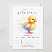 Boy Editable Duck Baby Duck Einladung (Vorderseite)