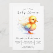 Boy Editable Duck Baby Duck Einladung (Vorne/Hinten)