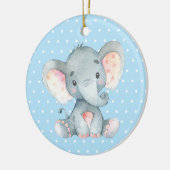 Boy Elephant Baby Dusche Blue Keramik Ornament (Links)