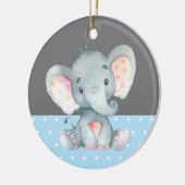 Boy Elephant Baby Dusche Blue Keramik Ornament (Links)