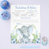 Boy Elephant Baby Dusche Doppelspiel Flyer (Einzeln)