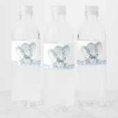 Boy Elephant Baby Dusche Wasserflaschen Labels Wasserflaschenetikett (Flaschen)