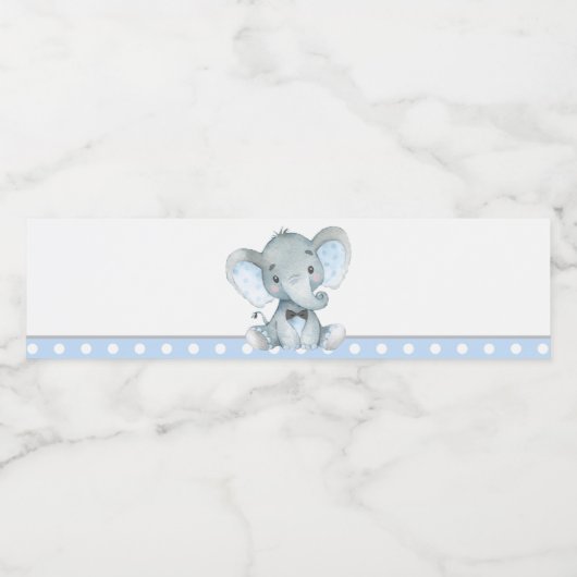 Boy Elephant Baby Dusche Wasserflaschen Labels Wasserflaschenetikett (Einzelnes Label)