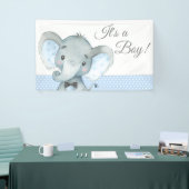 Boy Elephant Baby Shower Banners Banner (Messeveranstaltung)