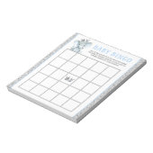 Boy Elephant Baby Shower Bingo Spielkarten Notizblock (Rotiert)