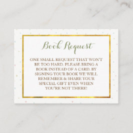 Boy Elephant Baby Shower Buchanfrage Begleitkarte