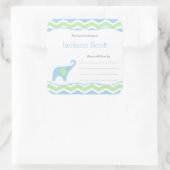 Boy Elephant Baby Shower Buchzeichen Aufkleber (Tasche)