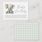 Boy Elephant Baby Shower Buy Request Card Begleitkarte (Vorne/Hinten)