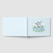 Boy Elephant Baby Shower Guest Book Gästebuch (Voll)