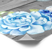 Boy Elephant Baby Shower Poster (Ecke)